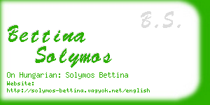 bettina solymos business card